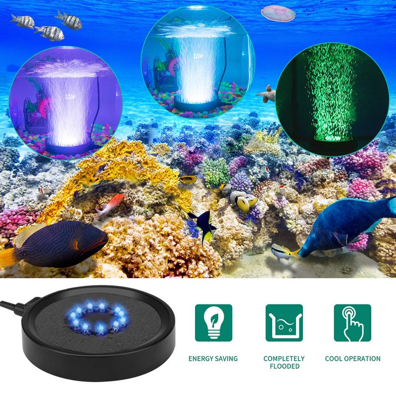 Number-One ضوء فقاعات حوض السمك رقم واحد LED، ضوء فقاعات للتحكم عن بعد مع 16 لون متغير، 4 تأثيرات إضاءة للأحواض والبرك - Image 5